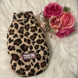 Heart To Tail Dog Sweater Cheetah Print Size XS